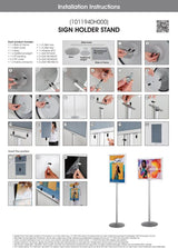 MT Displays SIGN HOLDER STAND 18"X24" BLACK (UIBSHB0018X2000) Each