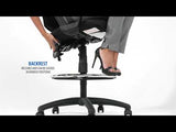 Boss Multi-Function Fabric Drafting Stool w/Loop Arms (B1637-BK) Each