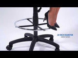 Boss Black Fabric Drafting Stools w/Footring (B1690-BK) Each