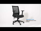 Boss Mesh and Antimicrobial Task Chair (B6566AM-BK) Each