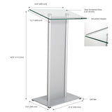 MT Displays Clear.Glass Podıum Alu.Look Wıth Front Panel (UGPDN02100X2000) Each