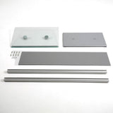 MT Displays Clear.Glass Podıum Alu.Look Wıth Front Panel (UGPDN02100X2000) Each