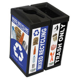 The Classic ErgoCan Two-Stream Recycling Station (4187) Each