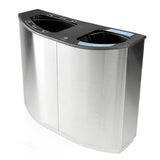 Wave Double Stream Recycling and Waste Container (5227) Each