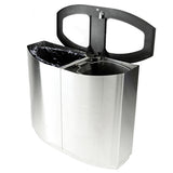 Wave Double Stream Recycling and Waste Container (5227) Each