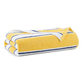 Arkwright Home® Aston & Arden Pinstriped Beach Towel 35x70 Yellow/Navy, Case of 8 (BT-PINSTR-25YN-CS) Case of 8