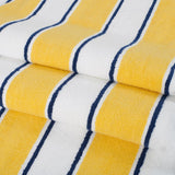 Arkwright Home® Aston & Arden Pinstriped Beach Towel 35x70 Yellow/Navy, Case of 8 (BT-PINSTR-25YN-CS) Case of 8