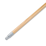 Boardwalk® Metal Tip Threaded Hardwood Broom Handle, 0.94" dia x 60", Natural (BWK136) Each