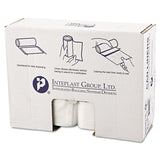 Inteplast Group High-Density Interleaved Commercial Can Liners, 60 gal, 17 microns, 38" x 60", Clear, 25 Bags/Roll, 8 Rolls/Carton (IBSS386017N) Case of 200