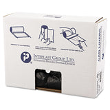 Inteplast Group High-Density Commercial Can Liners, 16 gal, 8 microns, 24" x 33", Black, 50 Bags/Roll, 20 Rolls/Carton (IBSS243308K) Case of 1000