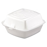 Dart® Foam Hinged Lid Containers, 5.38 x 5.5 x 2.88, White, 500/Carton (DCC50HT1) Case of 500