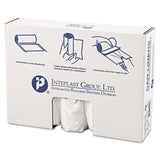 Inteplast Group High-Density Interleaved Commercial Can Liners, 45 gal, 12 microns, 40" x 48", Clear, 25 Bags/Roll, 10 Rolls/Carton (IBSS404812N) Case of 250