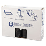 Inteplast Group High-Density Interleaved Commercial Can Liners, 45 gal, 12 microns, 40" x 48", Black, 25 Bags/Roll, 10 Rolls/Carton (IBSS404812K) Case of 250