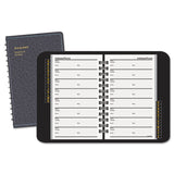 AT-A-GLANCE® Telephone/Address Book, 4.78 x 8, Black Simulated Leather, 100 Sheets (AAG8001105) Each