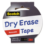 Scotch® Dry Erase Tape, 3" Core, 1.88" x 5 yds, White (MMM1905RDEWHT) 1 Roll