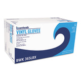 Boardwalk® General Purpose Vinyl Gloves, Powder/Latex-Free, 2.6 mil, Large, Clear, 100/Box (BWK365LBX) Box of 100
