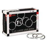 ACCO Metal Book Rings, 1.5" Diameter, 100/Box (ACC72204) Box of 100 Rings