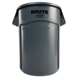 Rubbermaid® Commercial Vented Round Brute Container, 44 gal, Plastic, Gray (RCP264360GY) Each