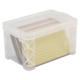 Advantus Super Stacker Storage Boxes, Holds 400 3 x 5 Cards, 6.25 x 3.88 x 3.5, Plastic, Clear (AVT40307) Each