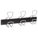 Alba™ Wall-Mount Coat Hooks, 18.11 x 2.95 x 6.45, Metal, Silver, 22 lb Capacity (ABAPMPRO3M) Each