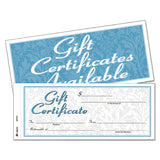 Adams® Gift Certificates with Envelopes, 8 x 3.4, White/Canary, 25/Book (ABFGFTC1) Pack of 25