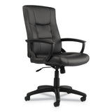 Alera® Alera YR Series Executive High-Back Swivel/Tilt Bonded Leather Chair, Supports 275 lb, 17.71" to 21.65" Seat Height, Black (ALEYR4119) Each