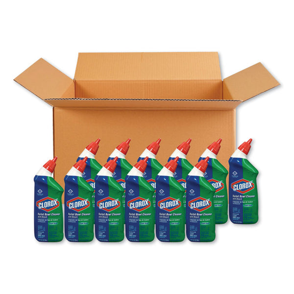 Clorox® Toilet Bowl Cleaner with Bleach, Fresh Scent, 24 oz Bottle, 12/Carton (CLO00031CT)