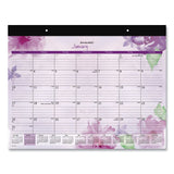 AT-A-GLANCE® Beautiful Day Desk Pad Calendar, Floral Artwork, 21.75 x 17, Assorted Color Sheets, Black Binding, 12-Month (Jan-Dec): 2026 (AAGSK38704) Each