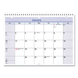 AT-A-GLANCE® QuickNotes Desk/Wall Calendar, 3-Hole Punched, 11 x 8, White/Blue/Yellow Sheets, 12-Month (Jan to Dec): 2026 (AAGPM5028) Each