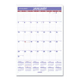 AT-A-GLANCE® Monthly Wall Calendar with Ruled Daily Blocks, 15.5 x 22.75, White Sheets, 12-Month (Jan to Dec): 2026 (AAGPM328) Each