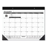 AT-A-GLANCE® Monthly Refillable Desk Pad, 22 x 17, White Sheets, Black Binding, Black Corners, 12-Month (Jan to Dec): 2026 (AAGSK2200) Each