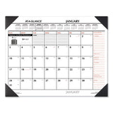 AT-A-GLANCE® Two-Color Monthly Desk Pad Calendar, 21.75 x 17, White Sheets, Black Corners, 12-Month (Jan to Dec): 2026 (AAGSK117000) Each