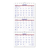 AT-A-GLANCE® Move-A-Page Three-Month Wall Calendar, 12 x 27, White/Red/Blue Sheets, 15-Month: Dec 2025 to Feb 2027 (AAGPMLF1128) Each