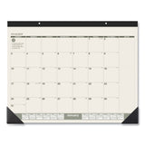 AT-A-GLANCE® Recycled Monthly Desk Pad, 22 x 17, Sand/Green Sheets, Black Binding, Black Corners, 12-Month (Jan to Dec): 2026 (AAGSK32G00) Each