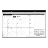 AT-A-GLANCE® Compact Desk Pad, 18 x 11, White Sheets, Black Binding, Clear Corners, 12-Month (Jan to Dec): 2026 (AAGSK1400) Each