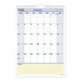 AT-A-GLANCE® QuickNotes Wall Calendar, 12 x 17, White/Blue/Yellow Sheets, 12-Month (Jan to Dec): 2026 (AAGPM5228) Each