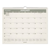 AT-A-GLANCE® Recycled Wall Calendar, Unruled Blocks, 15 x 12, Sand/Green Sheets, 12-Month (Jan to Dec): 2026 (AAGPMG7728) Each
