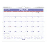AT-A-GLANCE® Monthly Wall Calendar, 15 x 12, White/Red/Blue Sheets, 12-Month (Jan to Dec): 2026 (AAGPM828) Each