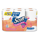 Scott® ComfortPlus Toilet Paper, Double Roll, Bath Tissue, Septic Safe, 1-Ply, White, 231 Sheets/Roll, 12 Rolls/Pack, 4 Packs/Carton (KCC47618)