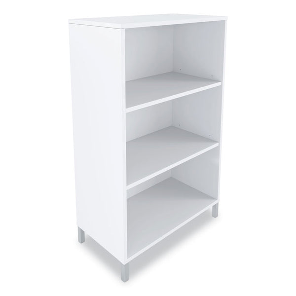 Union & Scale™ Essentials Laminate Bookcase, Three-Shelf, 28w x 15d x 45.6h, White (UOS24398963)