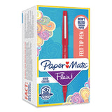 Paper Mate® Point Guard Flair Felt Tip Porous Point Pen, Stick, Bold 1.4 mm, Red Ink, Red Barrel, 36/Box (PAP1921091) Box of 36