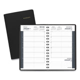 AT-A-GLANCE® Daily Appointment Book with 15-Minute Appointments, One Day/Page: Mon to Sun, 8 x 5, Black Cover, 12-Month (Jan to Dec): 2026 (AAG7080005) Each