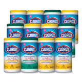Clorox® Disinfecting Wipes, 1-Ply, 7 x 8, Fresh Scent/Citrus Blend, White, 75/Canister, 3/Pack, 4 Packs/Carton (CLO30208) Case of 4 Packs