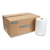 Morcon Tissue 10 Inch Roll Towels, 1-Ply, 10" x 800 ft, White, 6 Rolls/Carton (MORW106) Case of 6