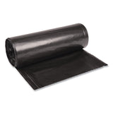 Boardwalk® Recycled Low-Density Polyethylene Can Liners, 60 gal, 1.6 mil, 38" x 58", Black, 10 Bags/Roll, 10 Rolls/Carton (BWK523) Box of 100