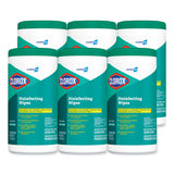 Clorox® Disinfecting Wipes, 1-Ply, Fresh Scent, 7 x 8, White, 75/Canister, 6 Canisters/Carton (CLO15949CT) Case of 6