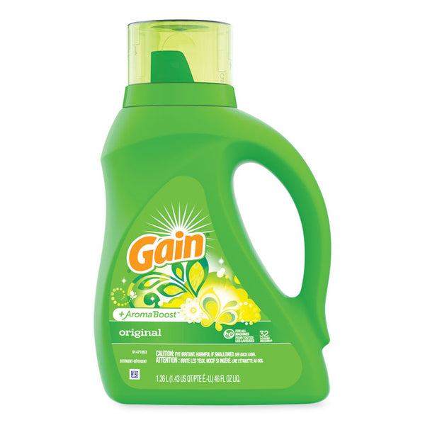 Gain® Liquid Laundry Detergent, Gain Original Scent, 46 oz Bottle, 6/Carton (PGC55861)