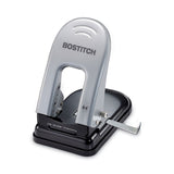 Bostitch® 40-Sheet EZ Squeeze Two-Hole Punch, 9/32" Holes, Black/Silver (ACI2340) Each