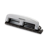 Bostitch® 12-Sheet EZ Squeeze Three-Hole Punch, 9/32" Holes, Black/Silver (ACI2101) Each