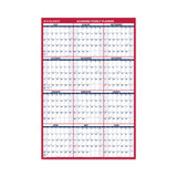 AT-A-GLANCE® Academic Erasable Reversible Extra Large Wall Calendar, 48 x 32, White/Blue/Red, 12 Month (July to June): 2025 to 2026 (AAGPM36AP28) Each